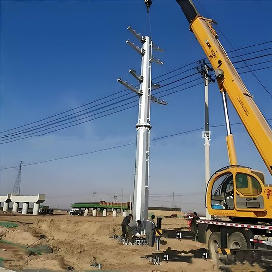 10-110kv Hot-DIP Galvanized Electric Transmission Line Steel Tubular Pylon Monopole Mast Tower - Image 7